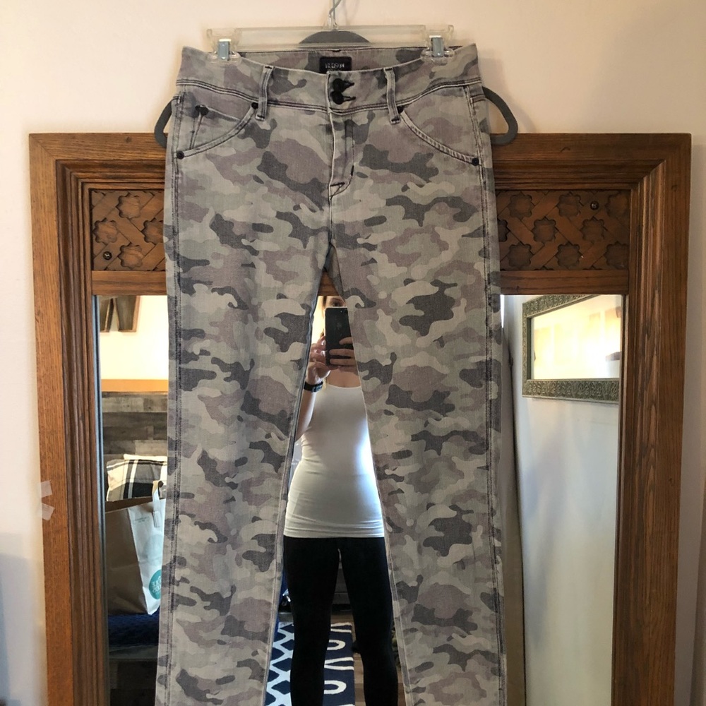 Hudson Collin flap skinny camo jeans
